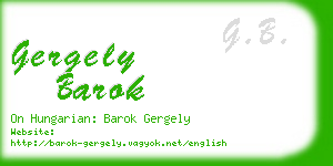 gergely barok business card